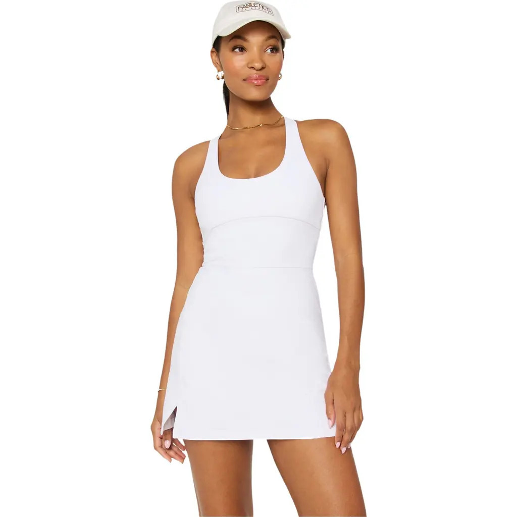 Fabletics Define Performance Dress Classic Mini in Classic White at Nordstrom, Size Large | Nordstrom