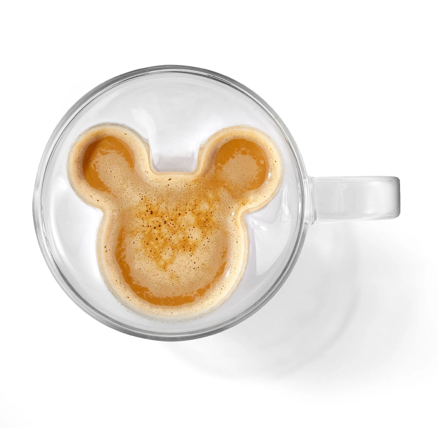 Disney Mickey Mouse 3D Double Walled Coffee Tea Glass Mugs 10 oz | JoyJolt