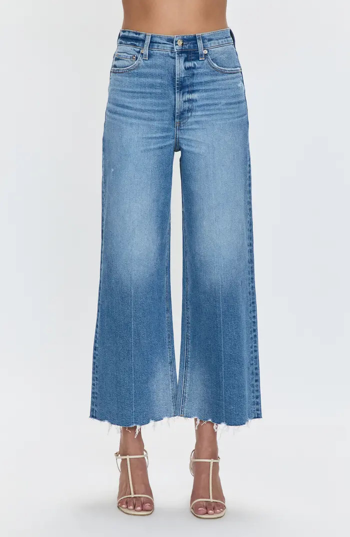 Lana Raw Hem Ankle Wide Leg Jeans | Nordstrom