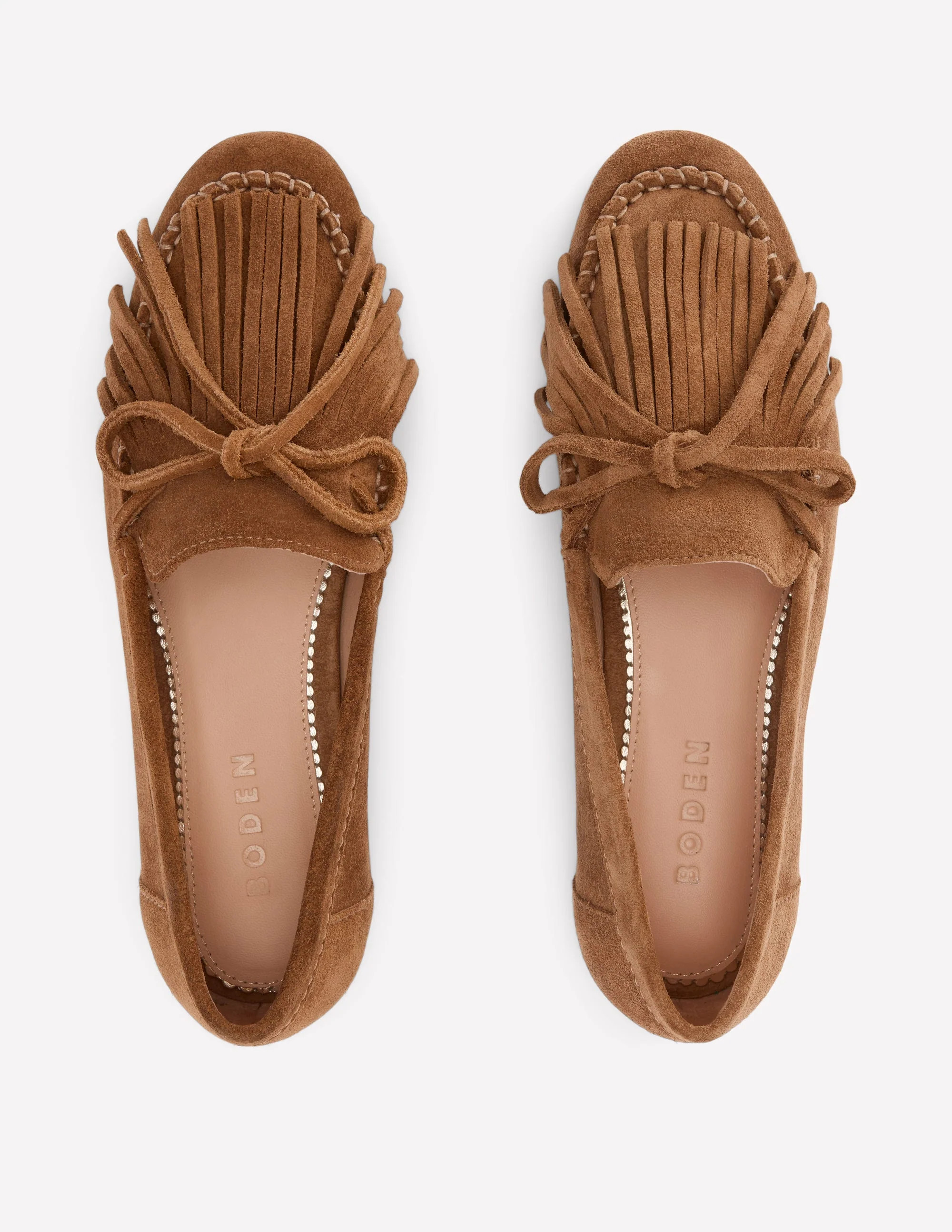 Soft Tassel Deck Shoes-Tan | Boden (US)