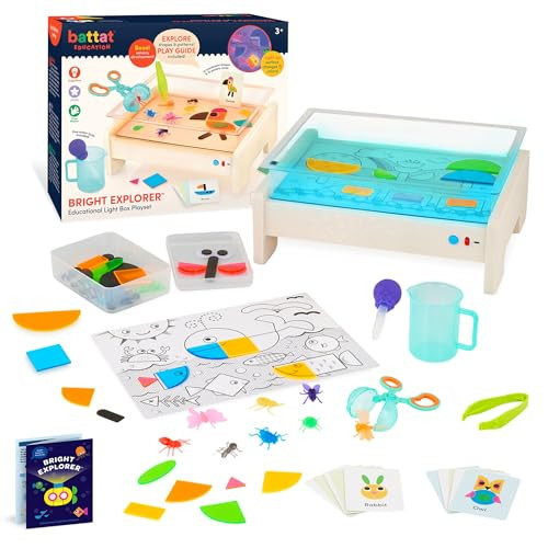 Battat Education – Tracing Light Box for Kids – Sensory Light Up Board – Educational Toys for Toddlers – Includes Double – Sided Tracing Cards – Bright Explorer | Amazon (US)