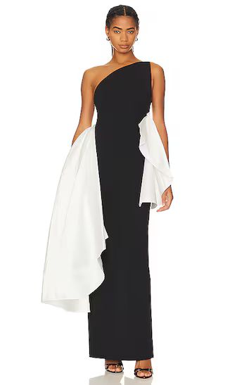 Calla Maxi Dress in Black And Cream | Revolve Clothing (Global)