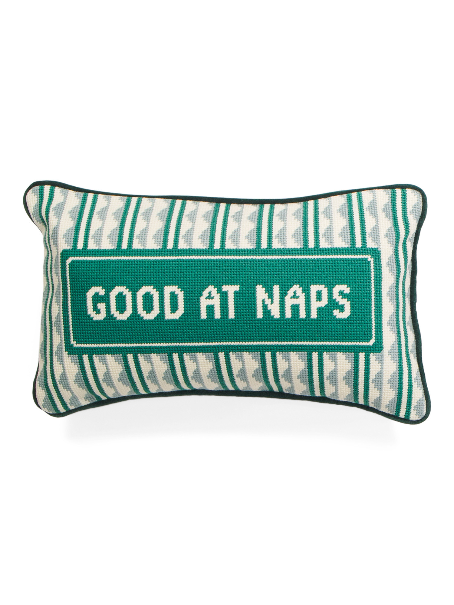 9x16 Good At Naps Needlepoint Pillow | TJ Maxx