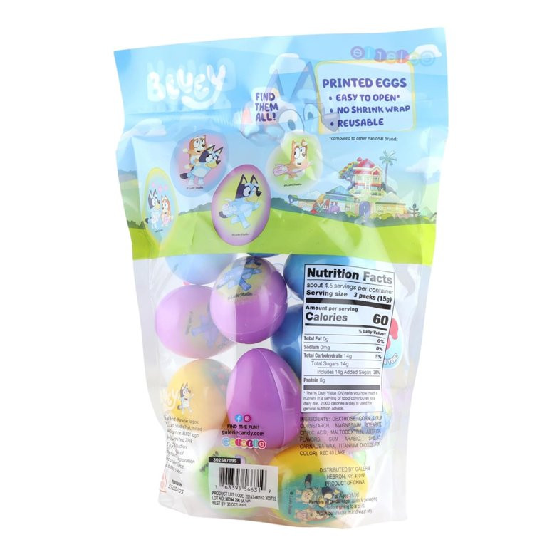 Bluey 14ct Printed Easter Eggs with Candy, 2.47 Ounces | Walmart (US)