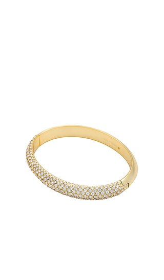 Mikki Pave Bangle Bracelet in White Crystal | Revolve Clothing (Global)