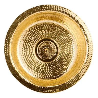 Brightwork 15-Inch Hand Hammered Round Bar Sink | Wayfair North America