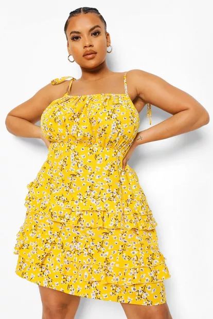 Plus Ditsy Floral Sundress | Boohoo.com (UK & IE)