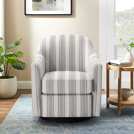 Swivel Accent Chair, Swivel Barrel Chair Modern Upholstered Round Armchair, Comfy Club Reading Ch... | Amazon (US)