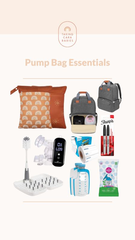 Here’s what to pack in your pumping bag: 

Pump (charge the night before) 
Pump charger
Pump parts 
Spare pump parts (if applicable)
Milk storage bags or bottles
Snacks
Water bottle
Reusable or disposable nursing pads (in case of leaks)
Hand sanitizer
Cleaning supplies for pump parts (sanitizing steam bags, portable drying rack, dish soap, etc.) 
Cleaning wipes (for spills)
Pumping bra (to allow you to be handsfree) 
Nursing cover
Wet bag or resealable plastic bag to store parts

#LTKfindsunder50 #LTKtravel #LTKbump