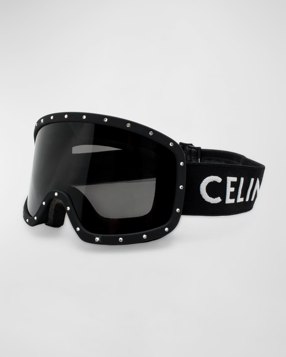 Celine Men's Rhinestone Acetate Ski Goggles | Neiman Marcus