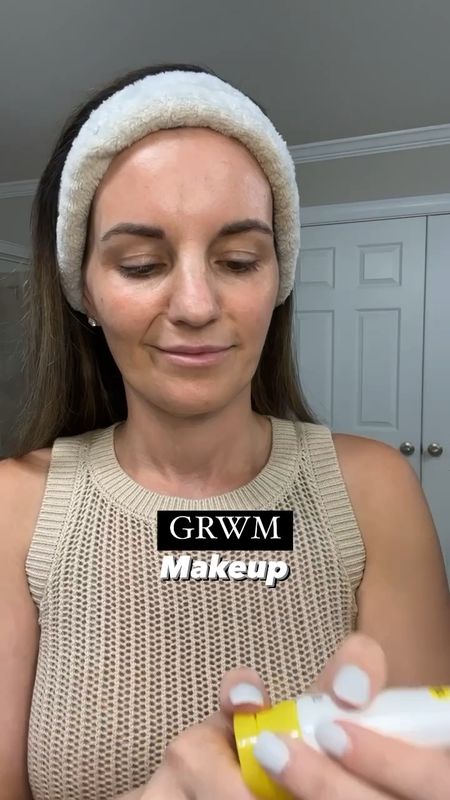 GRWM Makeup Refresh! 
Mixing high-end and drugstore products.

• SPF / primer ELF Suntouchable (dupe for Supergoop glowscreen)
shade: sunbeam

• Maybelline Perfector 4 in 1 
shade: 00 fair-light

• Elf Camo CC Cream (dupe for IT CC Cream) 
shade: fair 120N *it was too light for me.

• Milani Liquid Contour (Dupe for Charlotte Tilbury)
shade: 03 Toffee

• 1st under eye concealer: NYX Bare With Me Consealer (Dupe for Kosas's concealer)
shade: Vanilla

• 2nd under eye concealer: ELF 16hr camo concealer matte finish (Dupe for Tarte's Shape Tape)
shade: fair/warm

• Laura Mercier - Secret Brightening Powder For Under Eyes
shade: 1

• Mac Studio Fix Powder Plus
shade: NC40

• Wet n Wild Blush and Highlighter
shade: I Met Someone

• Urban Decay Eyeshadow Palette 
shade: Naked2

• Anastasia Tinted Brow Gel
shade Espresso 
(Dupe opt would be NYX Tick it. Stick it) 

• E.L.F Lash n Roll Mascara (Dupe for Benefit Roller Lash)
shade: black

• NYX Butter Gloss 
shade: crème brûlée

• MAC Fix+ setting spray