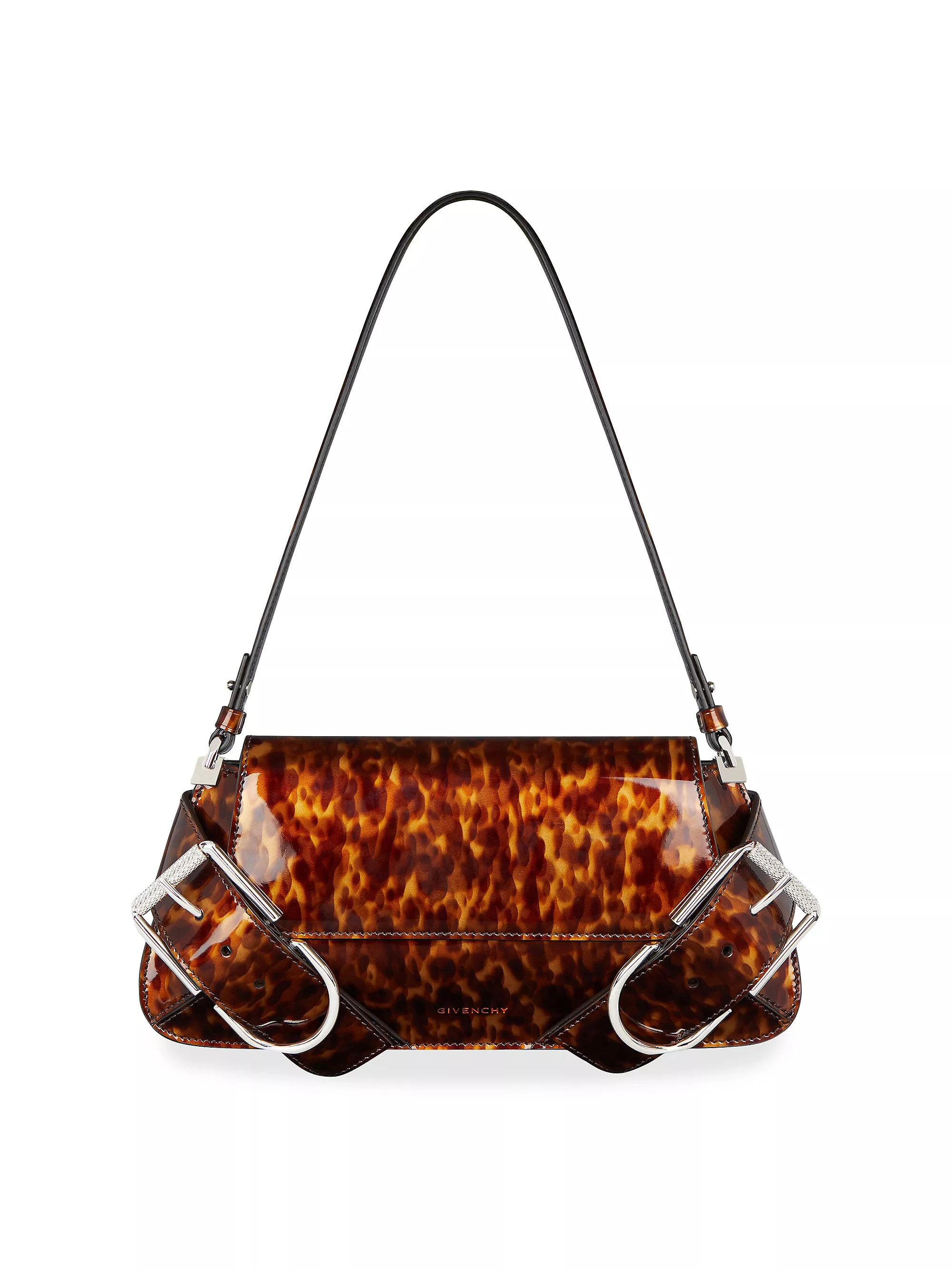 Voyou Shoulder Flap bag in tortoiseshell leather | Saks Fifth Avenue