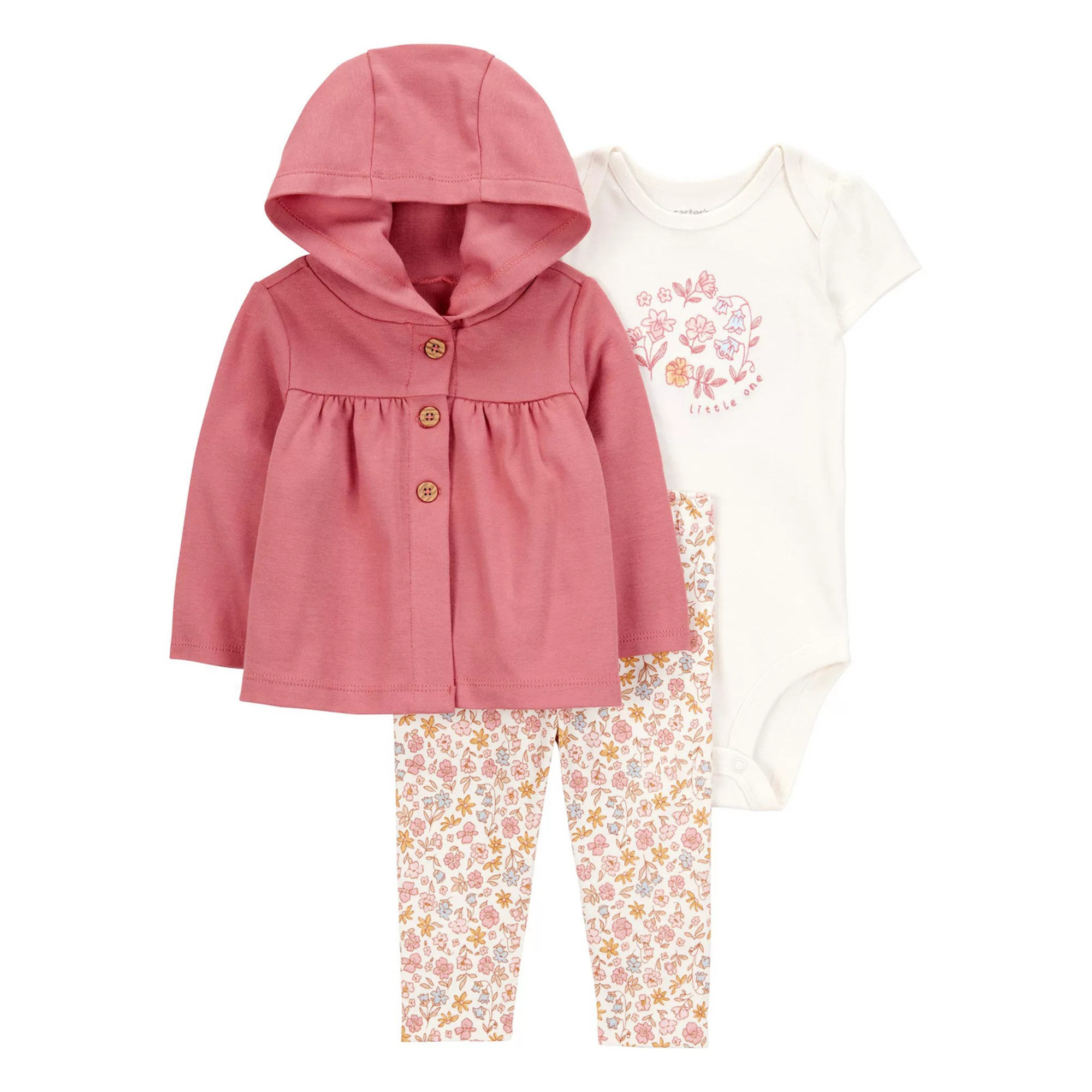 Baby Girls Carter's 3-pc. Cardigan, Bodysuit & Legging Set | Kohl's