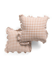 20x20 2pk Lily Gingham Ruffle Pillows | Marshalls
