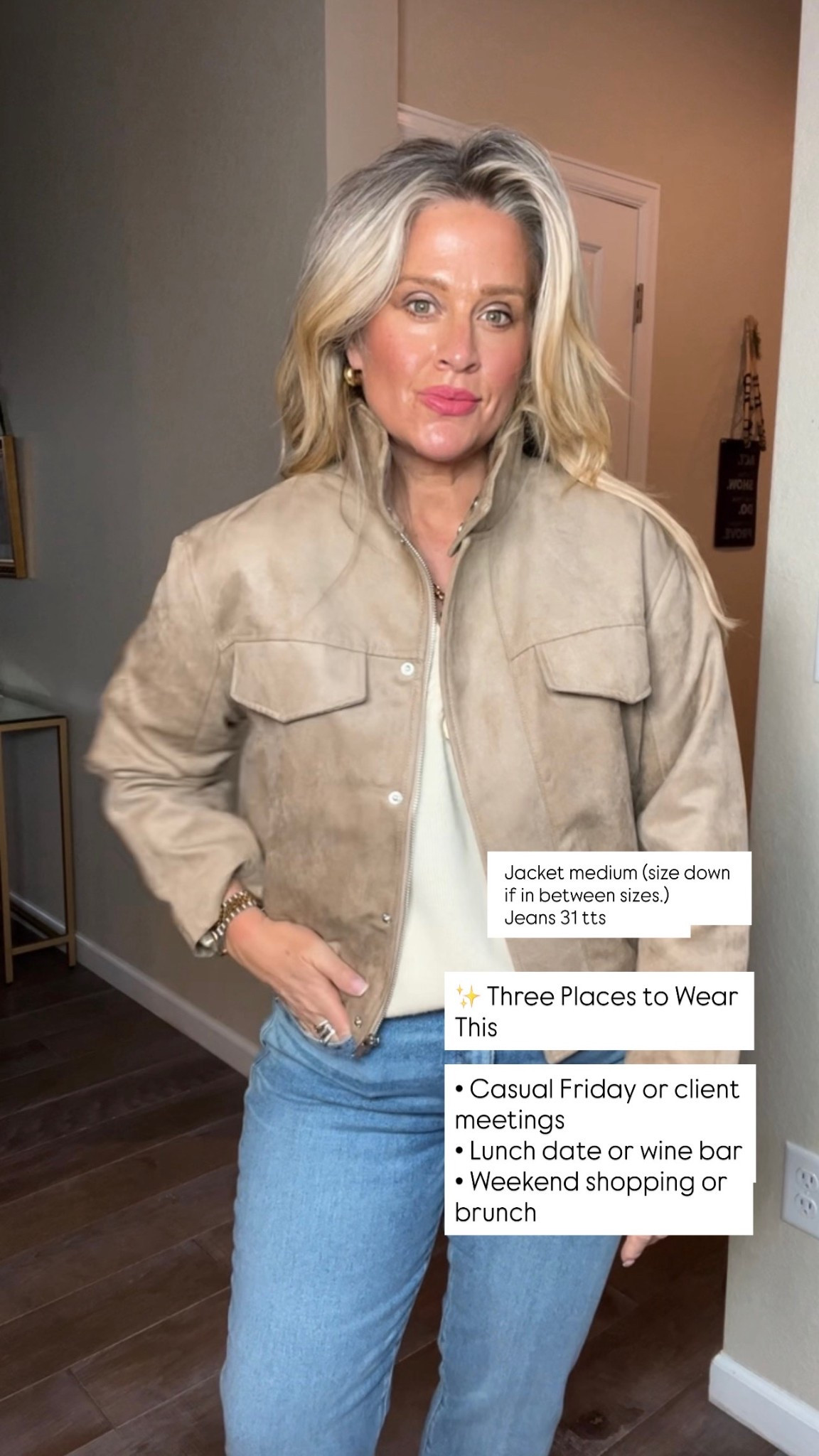  ✨Tap the bell, save and ❤️ for over 40 fashion, midlife style, midsize fashion and luxury looks for less. 

* ✔ work (casual Friday / meetings)
* ✔ lunch / wine bar
* ✔ brunch / shopping

This jacket adds structure, so it instantly reads more polished and intentional—that’s why it works in slightly more elevated settings.

👑"Helping you look good, feel good!" - Lindsey Denver

Spring looks, Midlife style for real women who want to feel confident again. Over 40 fashion and over 50 style that works with changing bodies, perimenopause shifts, and real life. Think midsize fashion, Gen X style and up, body confidence, and mom outfits that feel polished, comfortable, and elevated...because style over 45 and over 50 should feel effortless, not stressful. 


#LTKMidsize #LTKPlusSize #LTKOver40