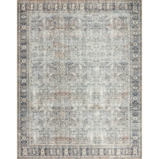 Loloi II Wynter WYN-07 Grey / Charcoal Oriental Area Rug 7'-6" x 9'-6" | Walmart (US)