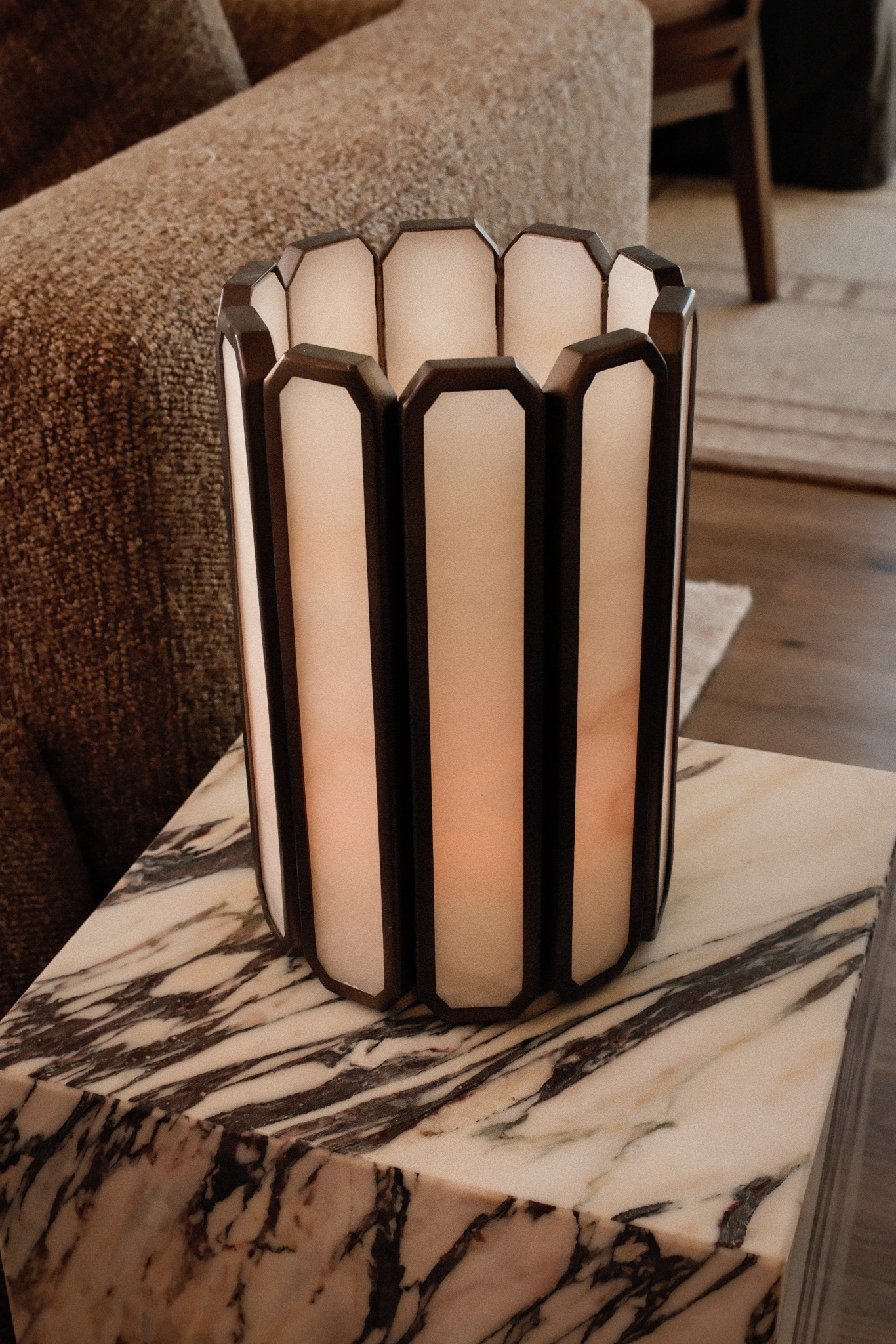 In love with this alabaster candle holder from CB2! Great for any season and stunning at night because candles make the stone glow  

#LTKHome #LTKSeasonal #LTKHoliday