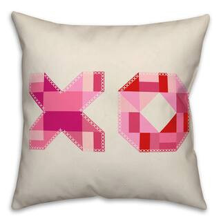 XOXO Quilt Valentine's Day Throw Pillow By Designs Direct | 18" x 18" | Michaels® | Michaels Stores