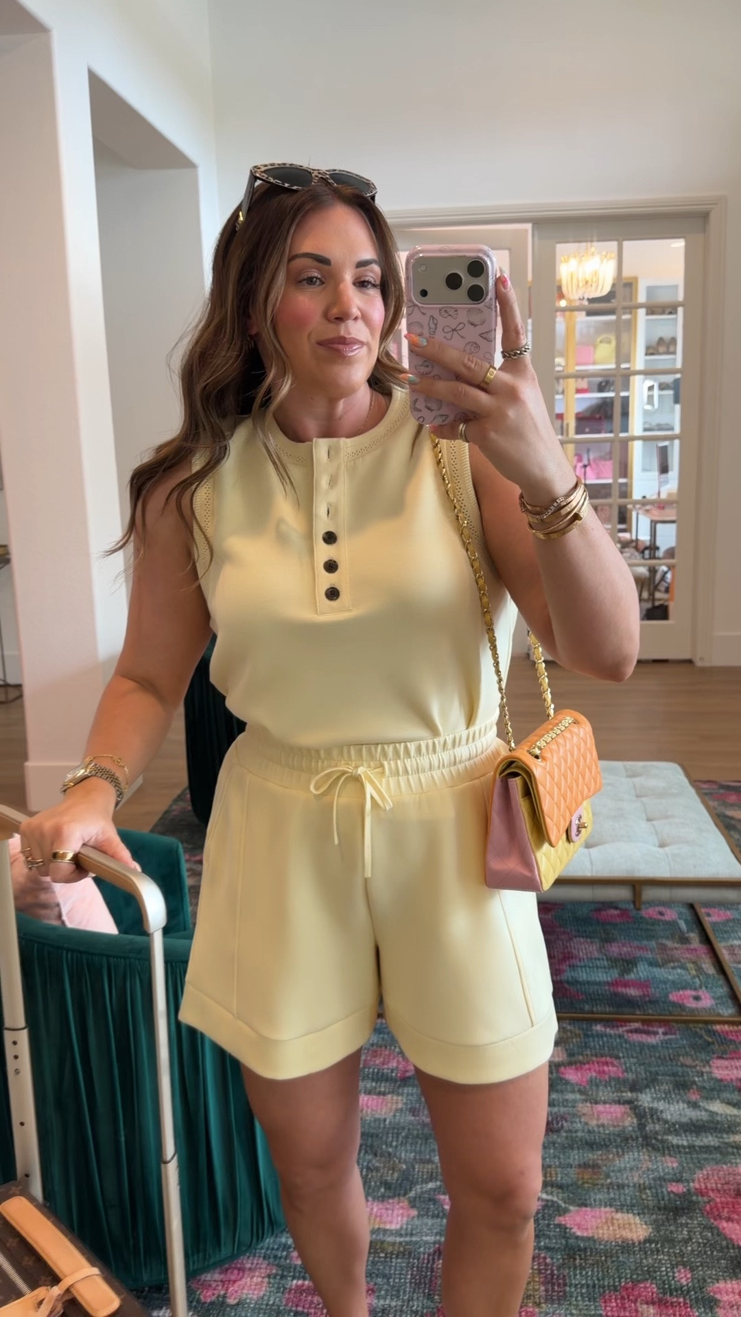 curvy midsize butter yellow comfy travel look! wearing size medium in tank and large in shorts 💛

#LTKSeasonal #LTKMidsize #LTKTravel