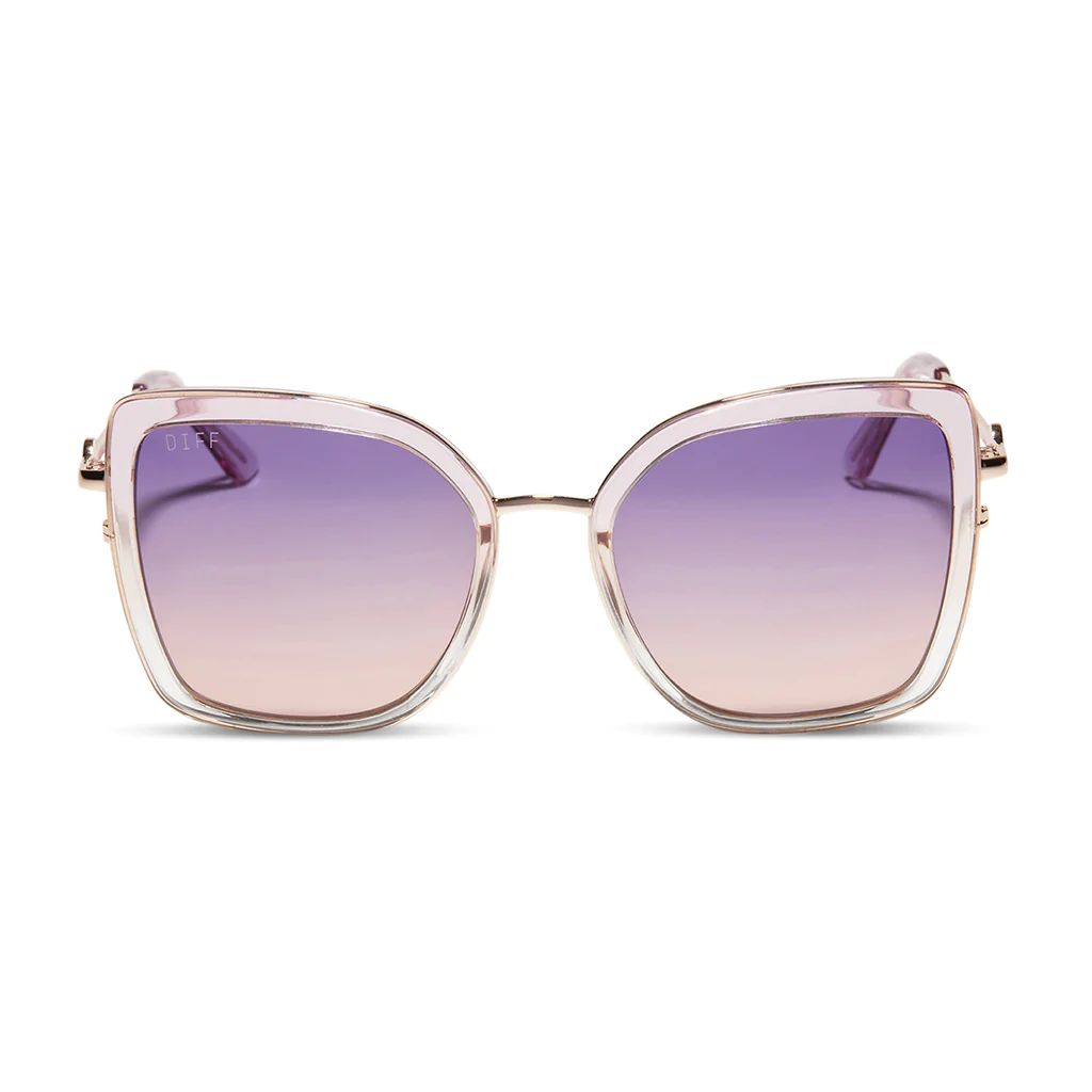 COLOR: naboo™ gradient   purple peach gradient polarized sunglasses | DIFF Eyewear