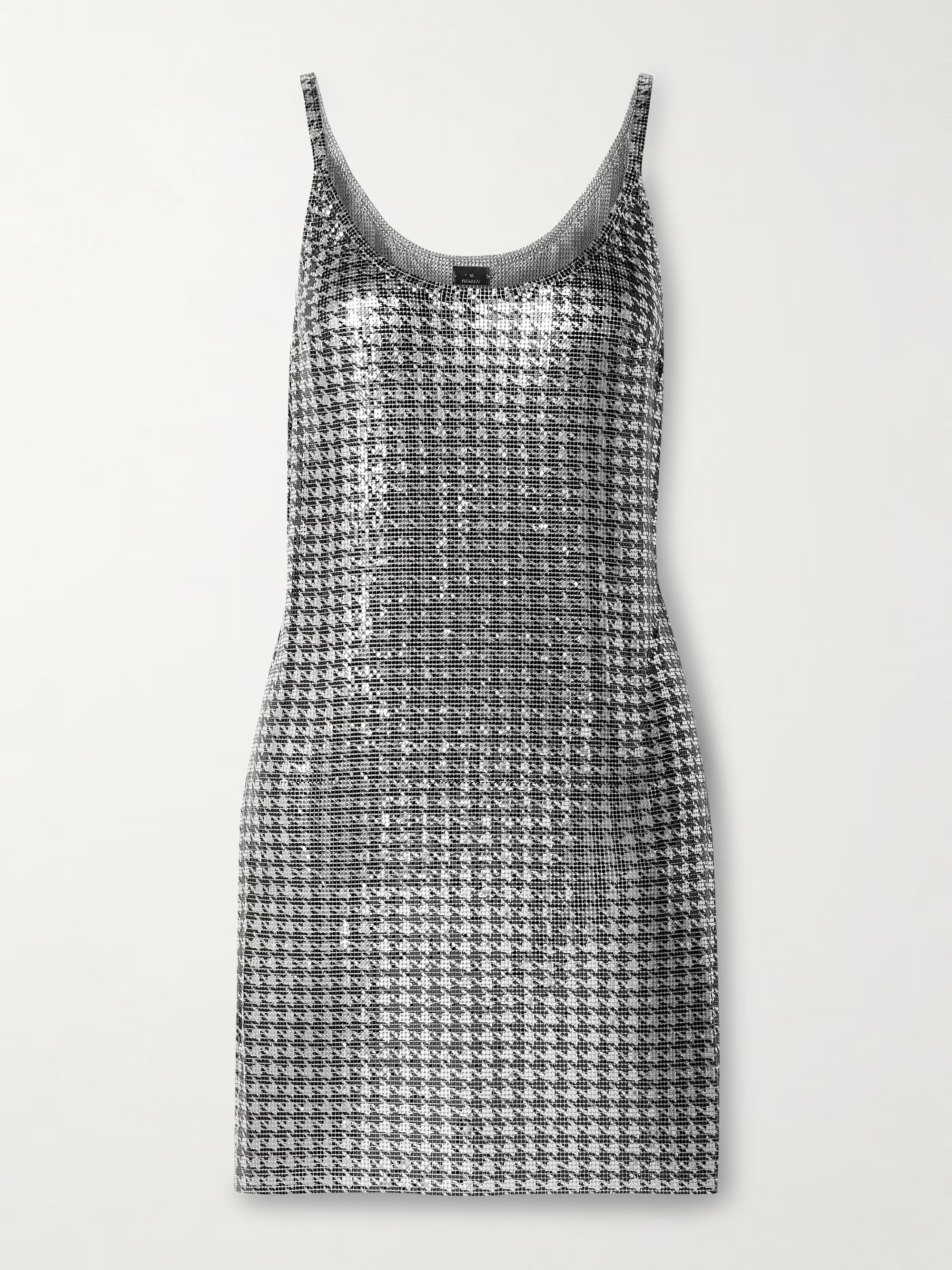 Houndstooth chainmail mini dress | NET-A-PORTER (UK & EU)