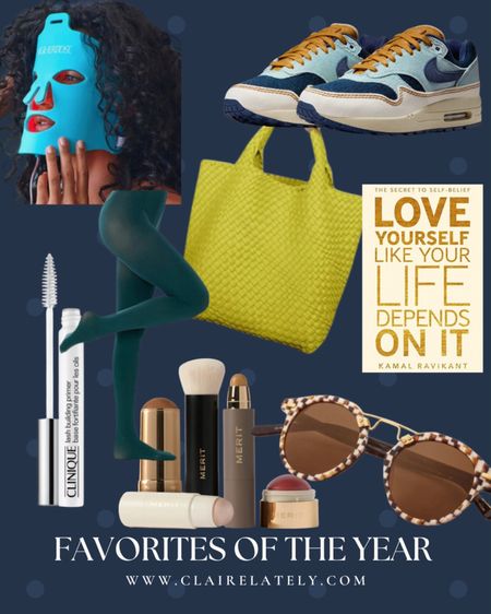 My favorite purchases of the year - Part 2
Love, Claire Lately 

Amazon tote bag, sunglasses, merit beauty, lash primer, colored tights, red light mask, air max sneakers, love yourself book 

#LTKSeasonal #LTKfindsunder50 #LTKbeauty