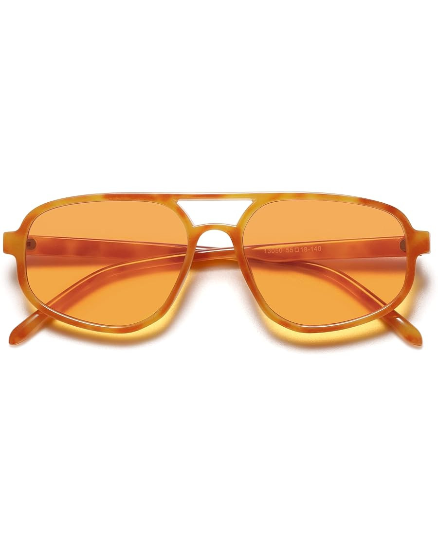 SOJOS Aviator Sunglasses for Women & Men, Retro, Double Bridge, Trendy lightweight, 90s Shades SJ... | Amazon (US)