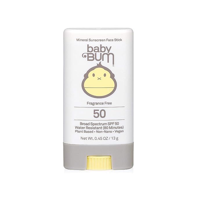 Baby Bum SPF 50 Sunscreen Face Stick | Mineral Roll-On UVA/UVB Face and Body Protection for Sensi... | Amazon (US)