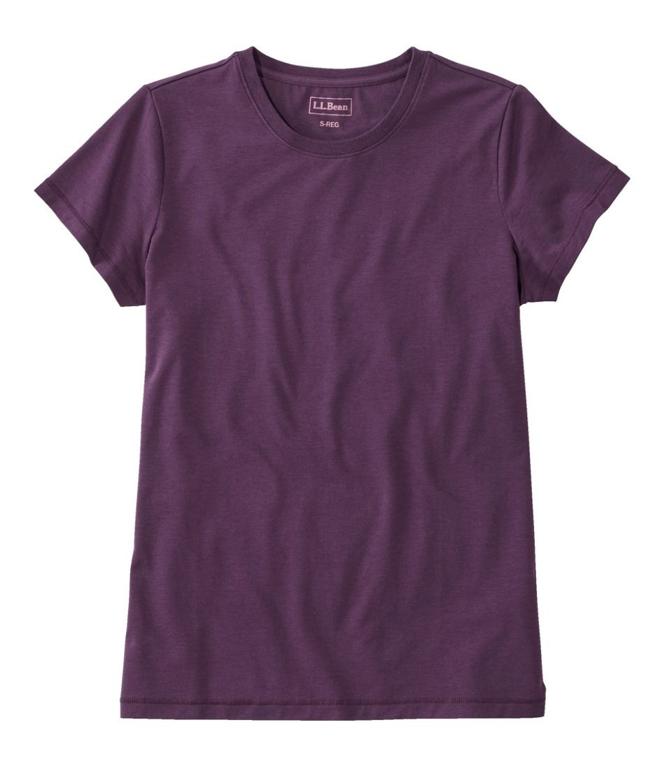 Women's Soft Stretch Supima-Blend Tee, Crewneck Short-Sleeve | L.L. Bean