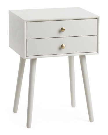 2 Drawer Side Table With Usb | Marshalls