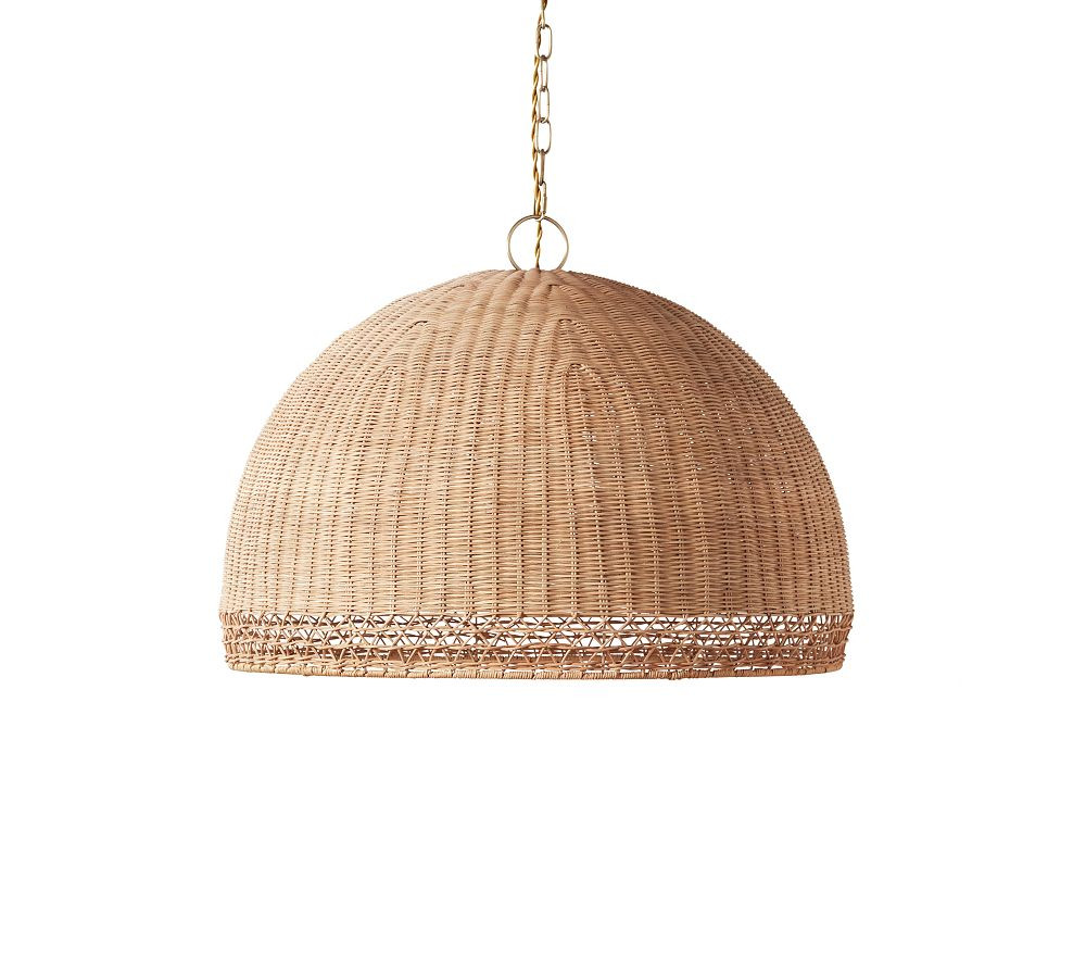 Augustus Round Rattan Pendant | Pottery Barn (US)