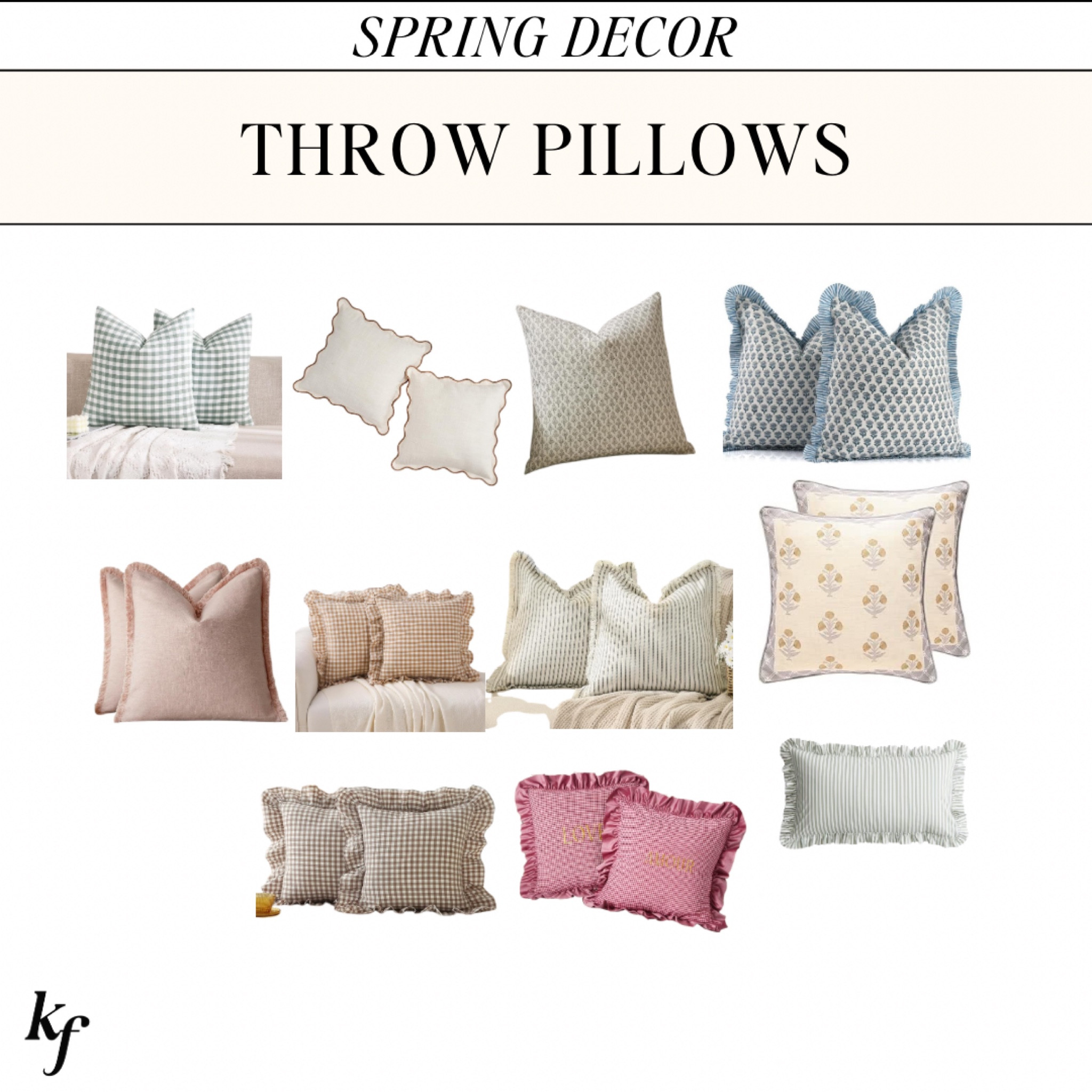 Spring Throw Pillows