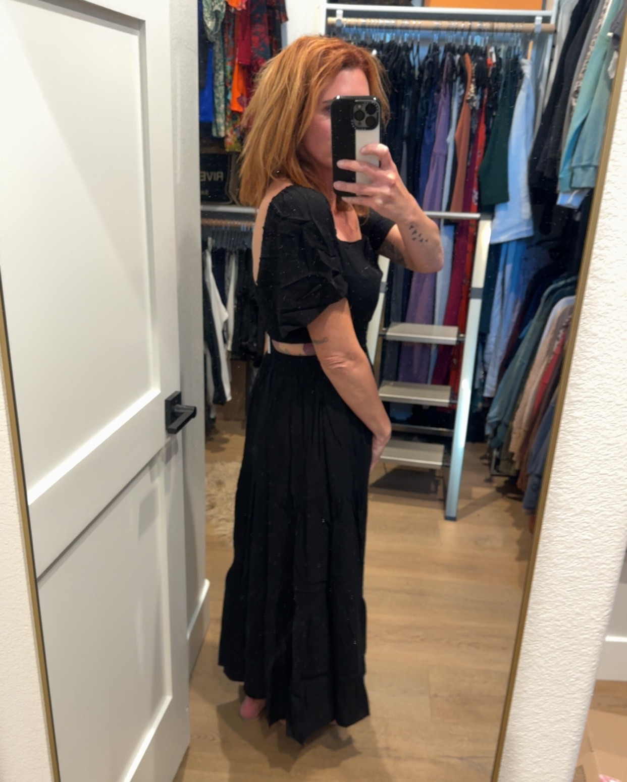 Cute spring or fall midi dress 😎 black is my go-to

#blackdress #cutoutdress 

#LTKSeasonal #LTKStyleTip #LTKOver40