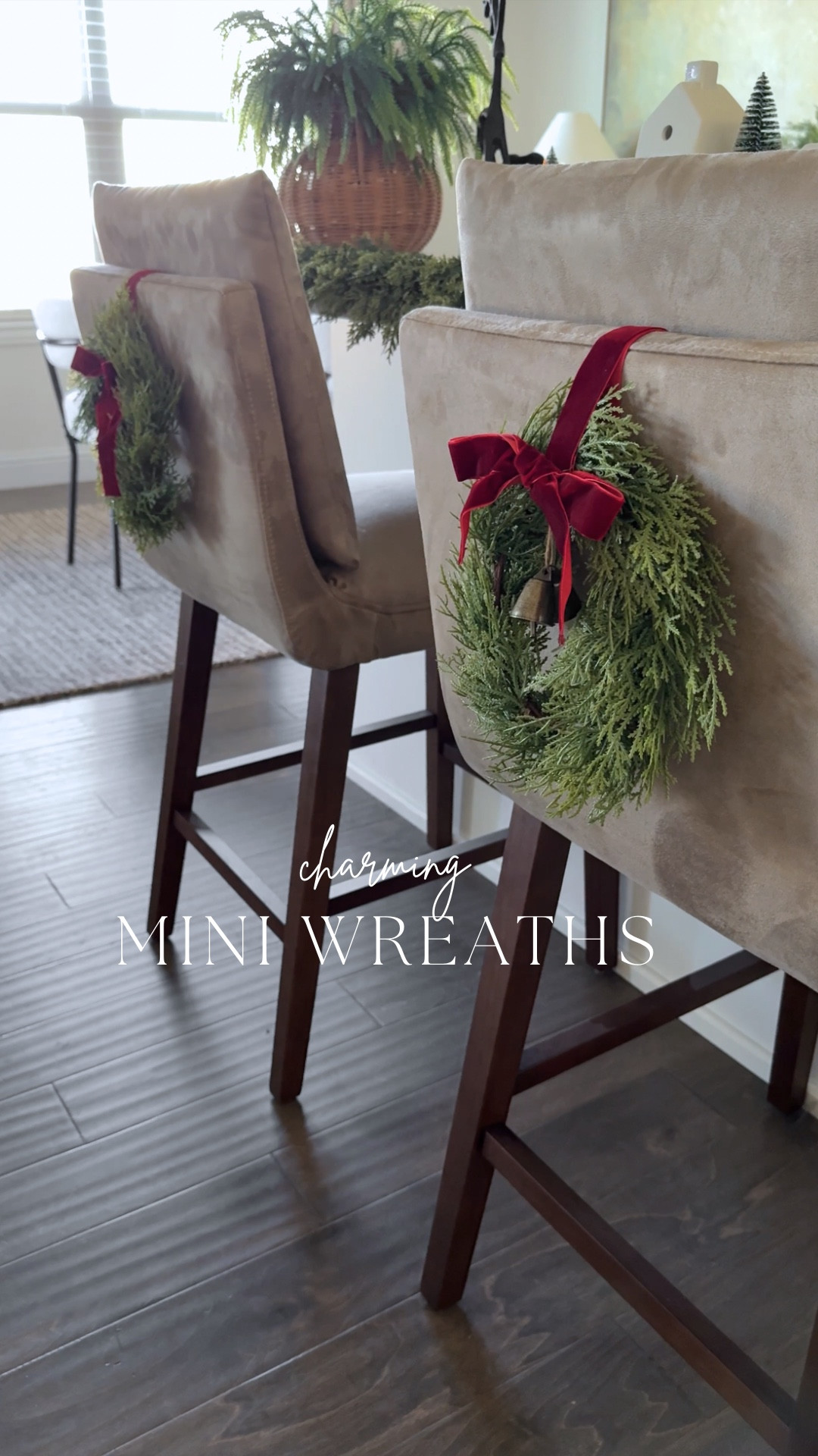 Mini wreaths that make an impact 🎄 Deep red velvet ribbon, brass bells—simple, classic, cozy. The sweetest little holiday detail.

#LTKFindsUnder50 #LTKHome #LTKHoliday