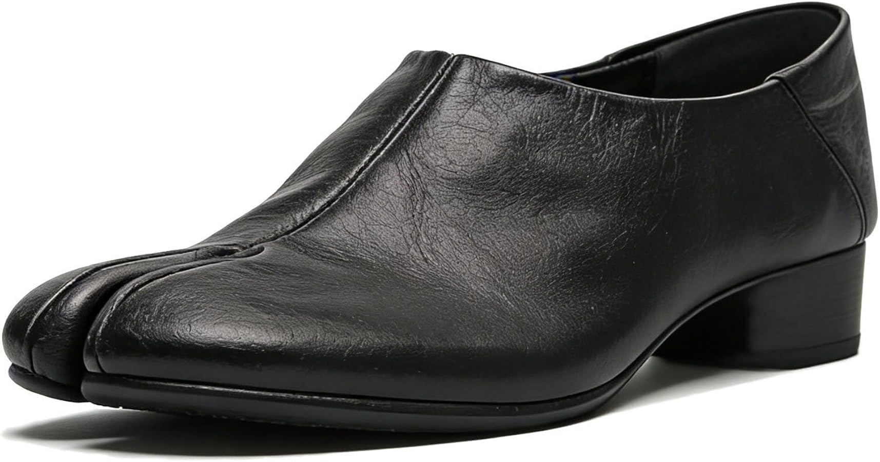 KOKOMOMO Black Split Toe Tabi Shoe Women Cylindrical Low Heels Penny Loafers Chunky Slip-On Japan... | Amazon (US)