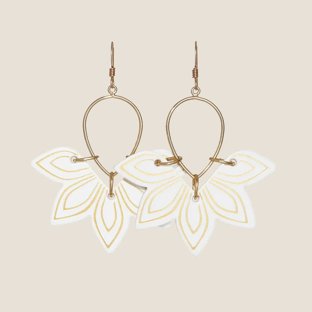 White Floras | Nickel and Suede