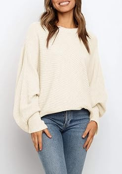 Womens Oversized Sweater Fall Winter Slouchy Pullover Jumper Tops | Amazon (US)
