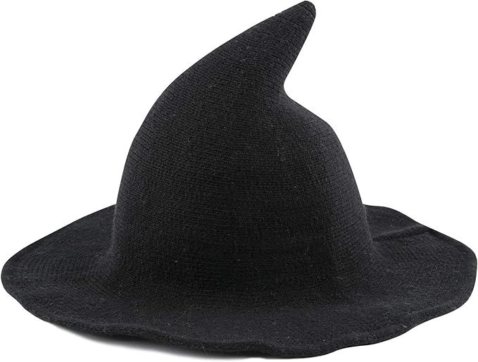 Edoneery Halloween Witch Hat for Women Wide Brim Foldable Pointed Cap for Halloween Party Costume... | Amazon (US)