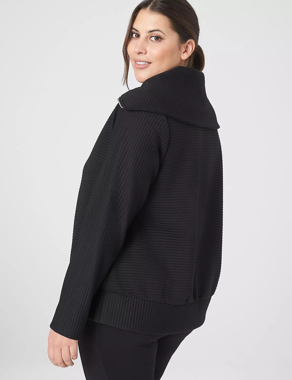 LIVI Half-Zip Soft Texture Pullover | LaneBryant | Lane Bryant (US)