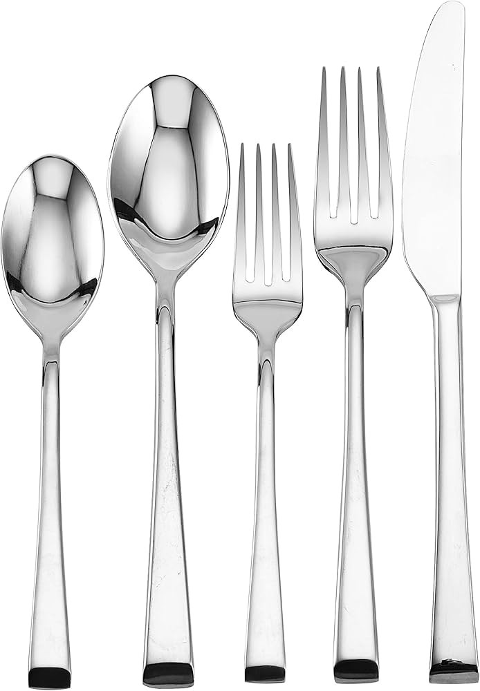 Mikasa Rockford 18/10 Stainless Steel, 20-Piece Flatware Set, Service for 4, Silver | Amazon (US)