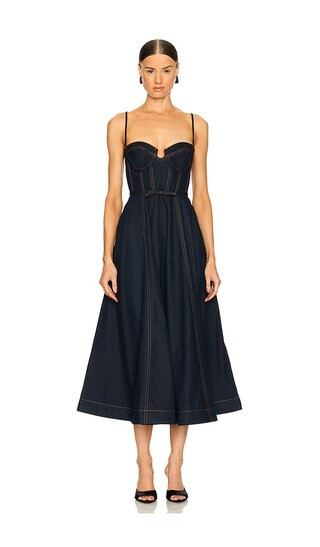 Crush Denim Corset Dress in Night Sky | Revolve Clothing (Global)