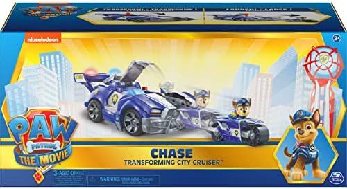 Paw Patrol, Chase 2-in-1 Transforming Movie City Cruiser Toy Car with Motorcycle, Lights, Sounds ... | Amazon (US)