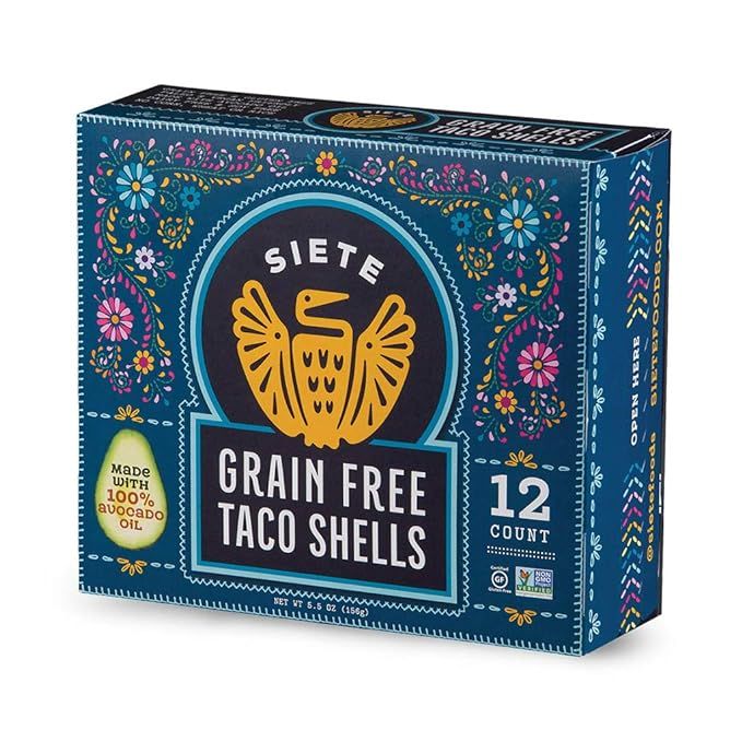 Siete Grain Free Taco Shells, 12 Count | Amazon (US)
