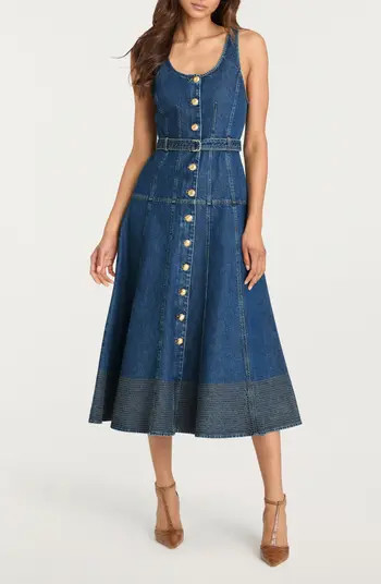 Kehlani Belted Sleeveless Midi Dress | Nordstrom