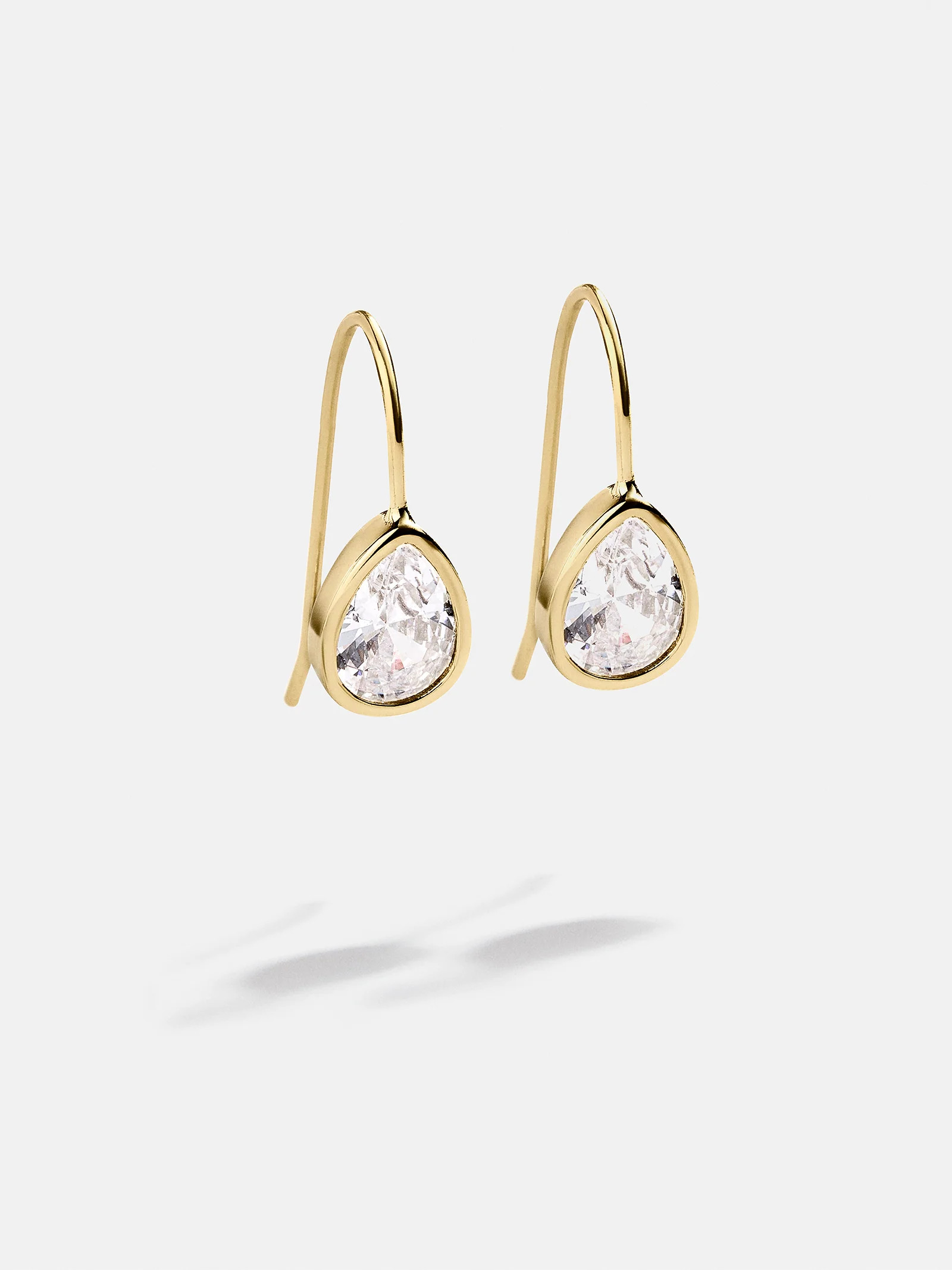 Jovie 18K Gold Bezel Earrings - Gold/Pavé | BaubleBar (US)