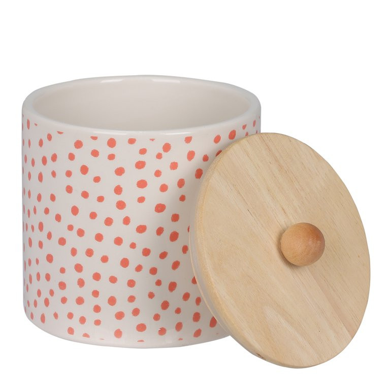 Way To Celebrate Orange Dot Ceramic Jar, 5" | Walmart (US)
