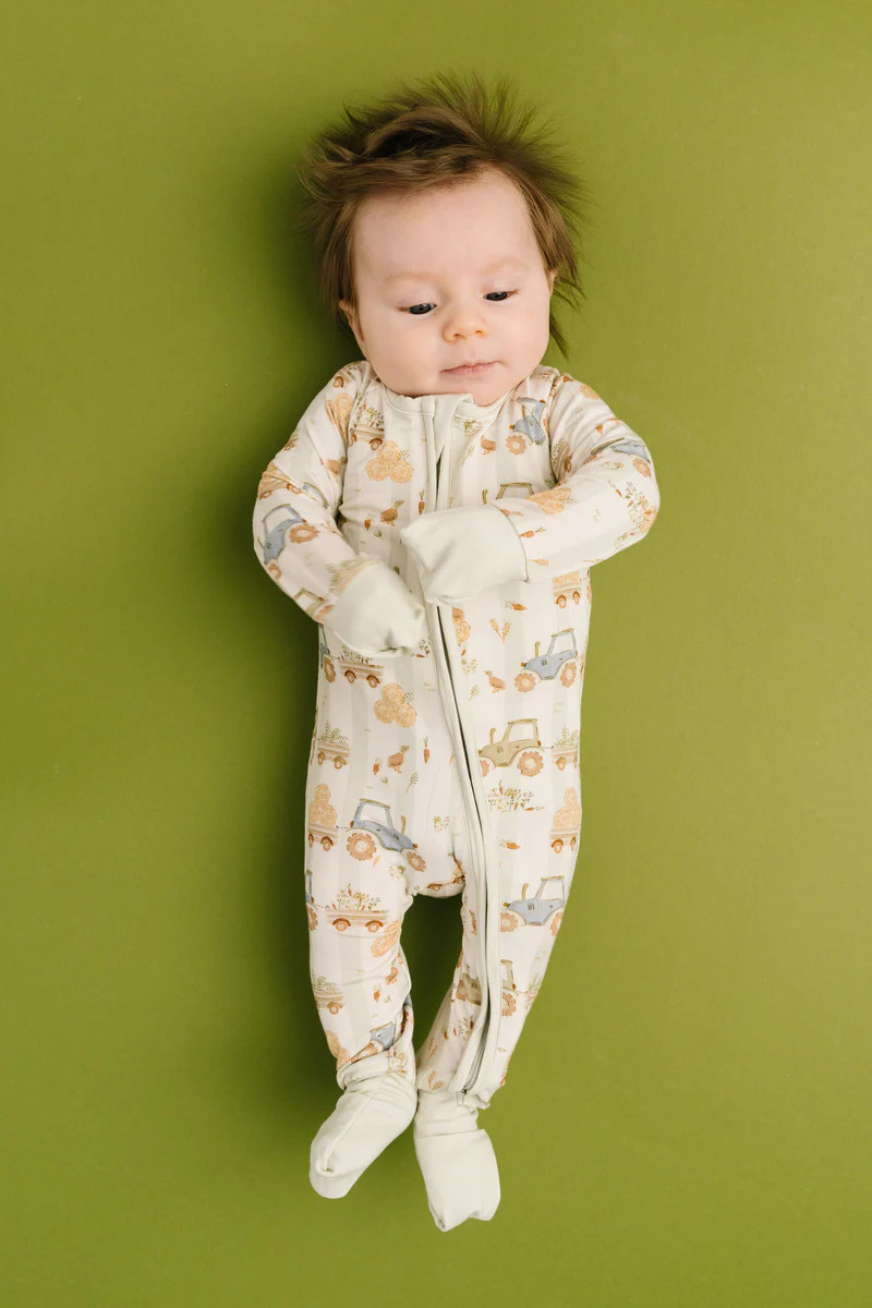 Tractor Trails Bamboo Sleeper | Little One Shop Co