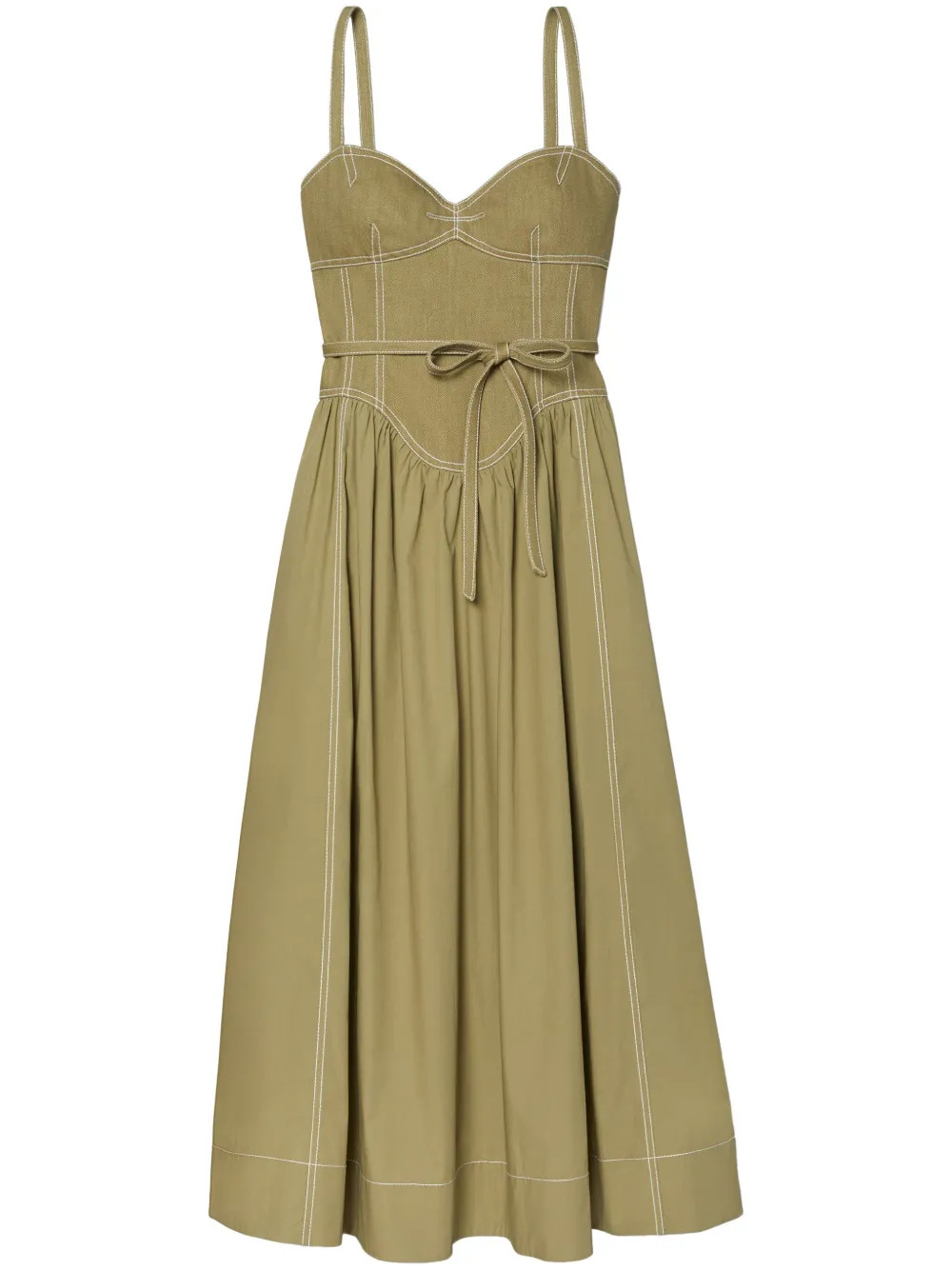 twill midi dress | Farfetch Global