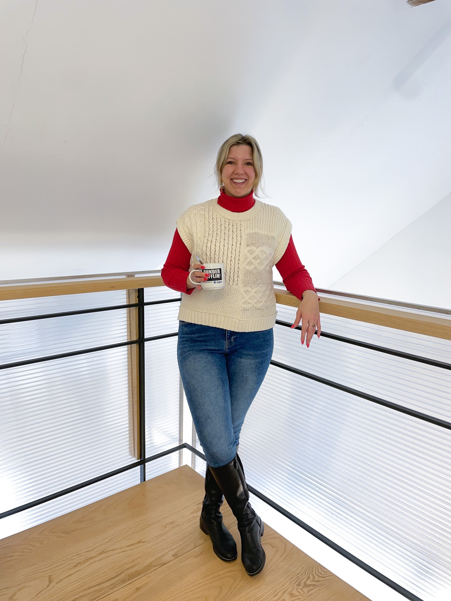 Casual office outfit around the holidays. My sweater vest is sold out but I linked a similar, more affordable option on Amazon!

#LTKHoliday #LTKSeasonal