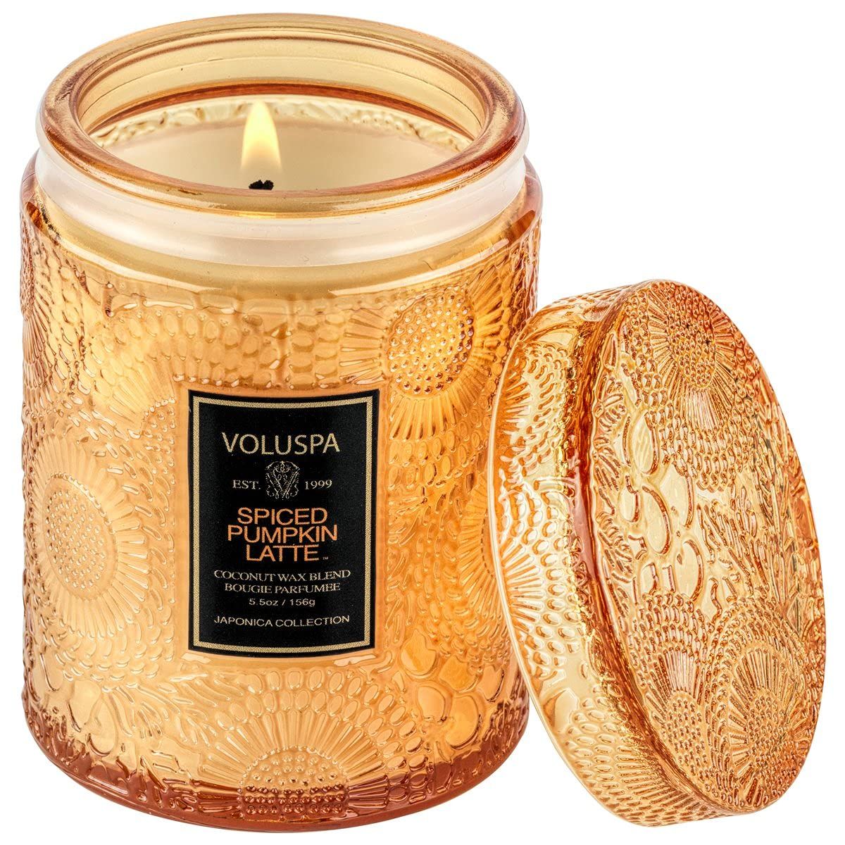 Voluspa Spiced Pumpkin Latte Candle | 18 Oz | All Natural Wicks and Coconut Wax for Clean Burning | Amazon (US)